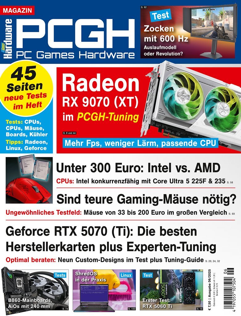 [24/04/2025] Magazin-Cover der PCGH-Ausgabe 06/2025.