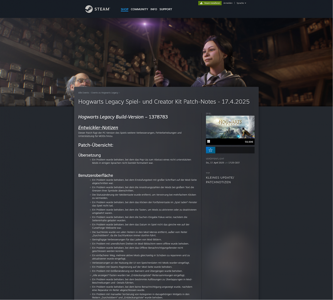 [18/04/2025] Hogwarts Legacy