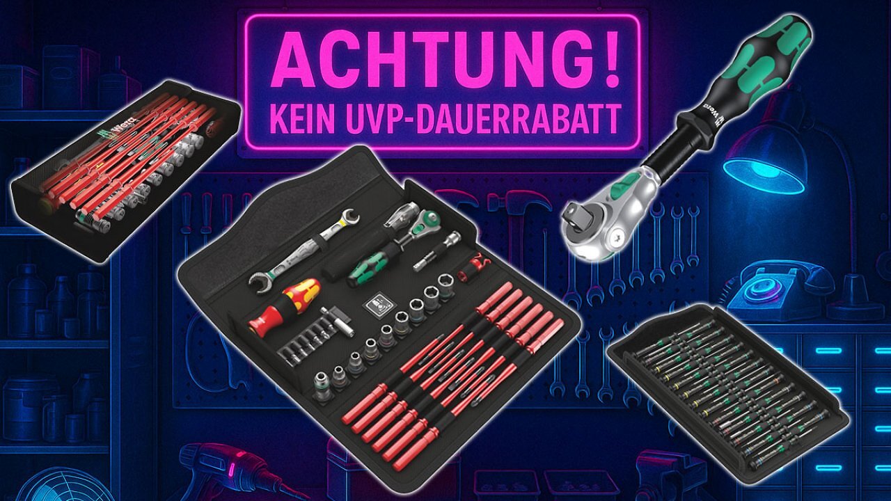 [16/04/2025] Deal / Billig wie ewig nicht verheizt Amazon: Wera Set mit Zyklop-Ratsche, VDE-Bits, Joker uvm. (1)