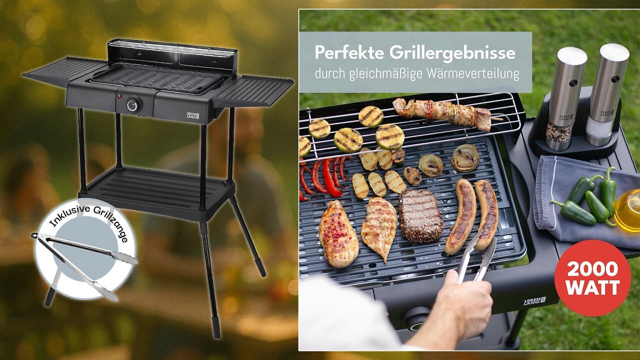 [04/04/2025] Amazon-Dauerbrenner: 2in1-Elektrogrill für drinnen & draußen jetzt für 79,99 € erhältlich