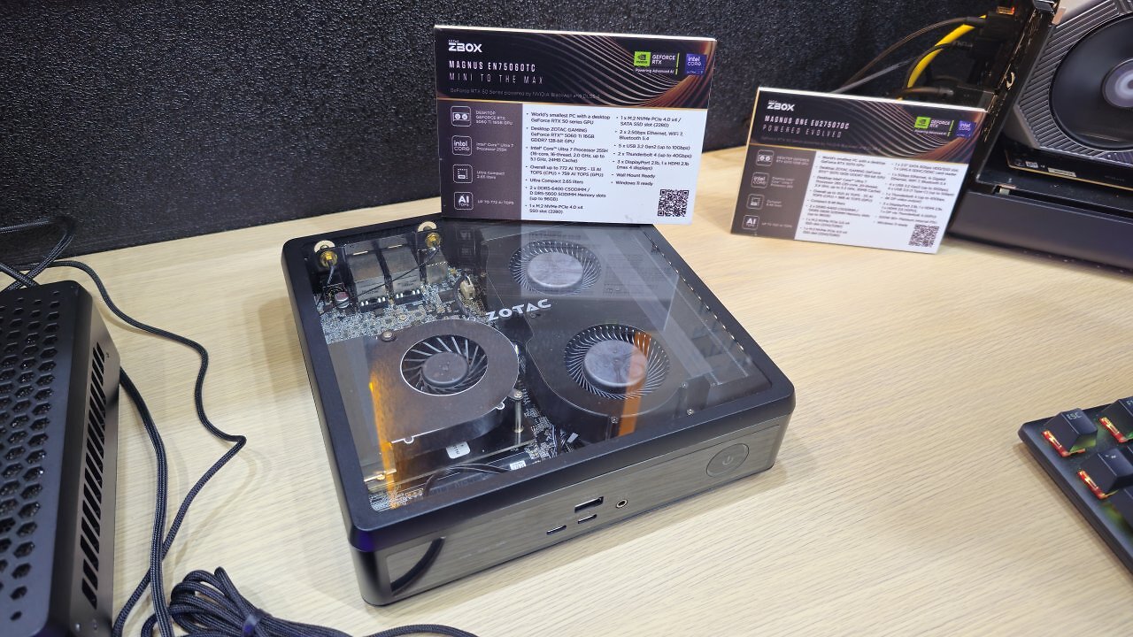 [28/05/2025] Auf der Computex 2025 vorgestellt, jetzt im Handel: Zotacs 2,65-Liter-PC mit RTX 5060 Ti startet für rund 1.600 Euro.