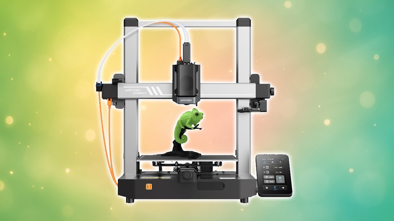 [13/05/2025] Anycubic Kobra 3 3D Drucker, 600mm/s Hochgeschwindigkeitsdruck, Hohe Präzision Auto-Leveling und Auto Z-Offset, Intelligenter Mehrfarbendruck über ACE Pro, Druckgröße 250 * 250 * 260mm Amazon Angebot