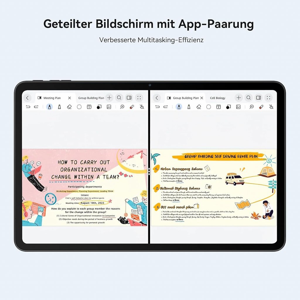 Dank des großen Bildschirms kann man auch zwei Apps parallel nutzen, ohne größere Abstriche machen zu müssen.