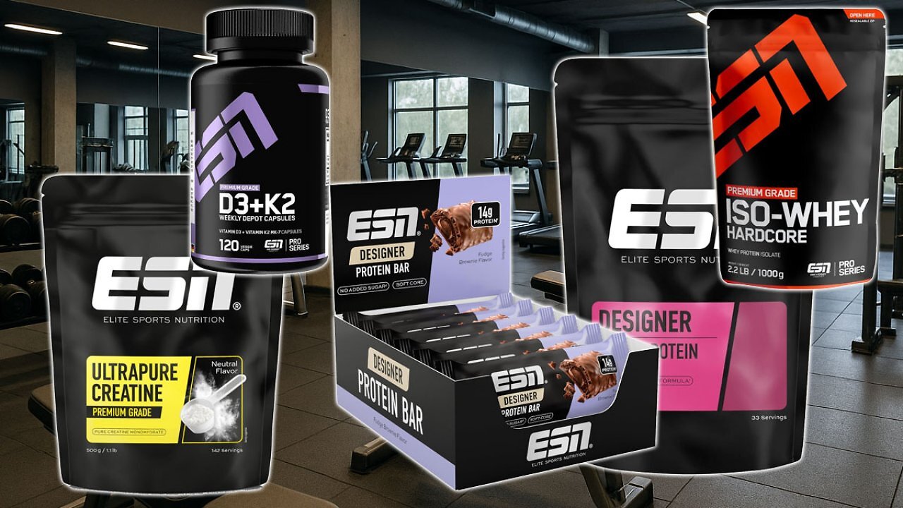 [15/05/2025] Befristet haut Amazon raus: ESN Whey, Platz 1 Proteinriegel, Creatin, Vitamin D, Koffein uvm. (1)