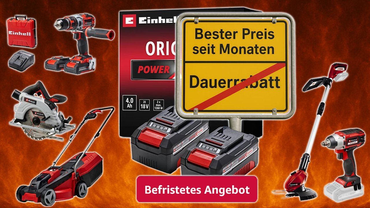 [18/05/2025] Doch: Amazon verfeuert Einhells 18V-Akku 4 Ah für je 26 € im 2er-Set - billig wie Monate nicht (1)