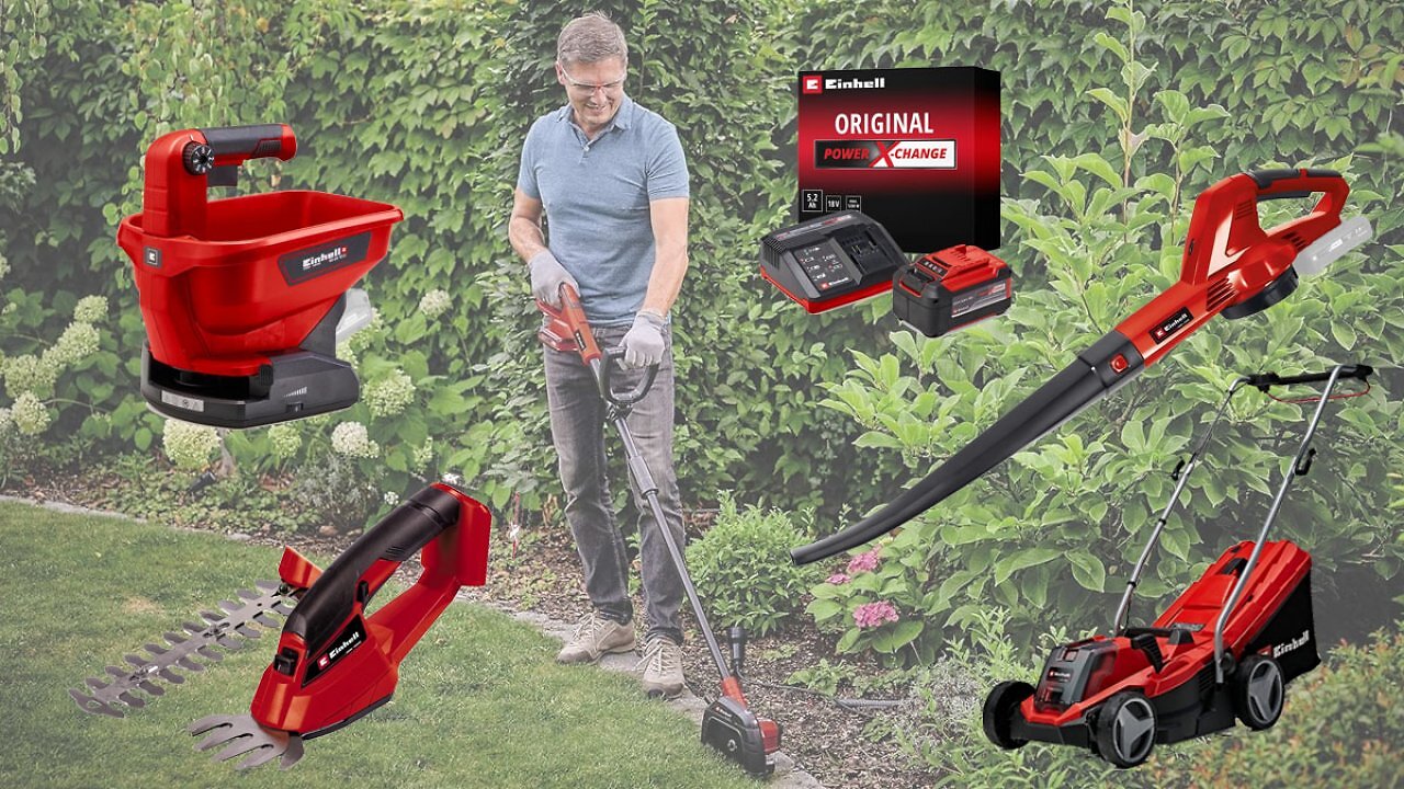 Amazon mäht Preise für Einhell Gartengeräte nieder: Akku-Rasentrimmer, Gras- und Strauchschere, Laubbläser & Co.