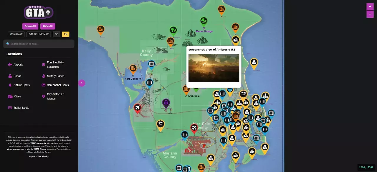 [23/05/2025] GTA 6 Interactive Map