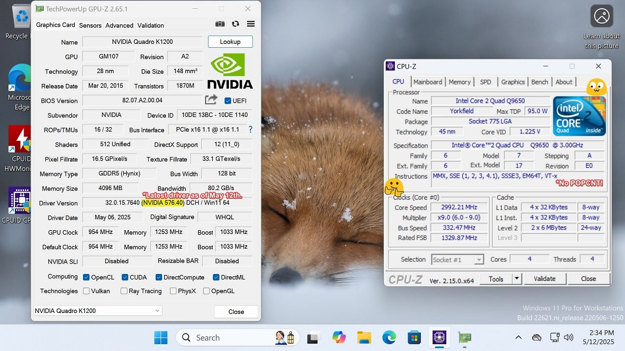 [17/05/2025] POPCNT wird wieder unterstützt: RTX 5060 Ti harmoniert mit Core 2 Quad Q9450 (2)