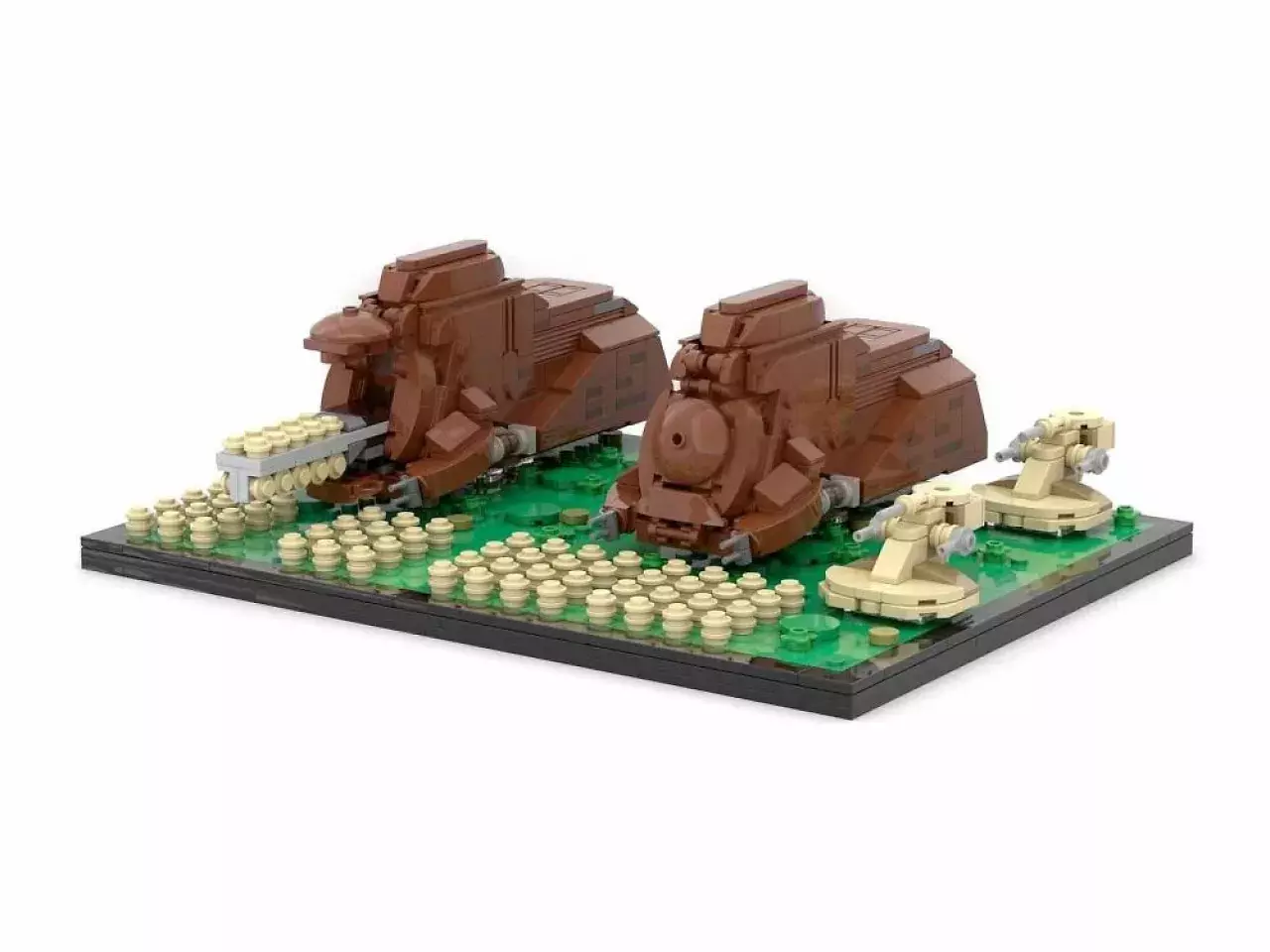 Ebenfalls an Star Wars erinnert die Invation der Roboterarmee von Bluebrixx.