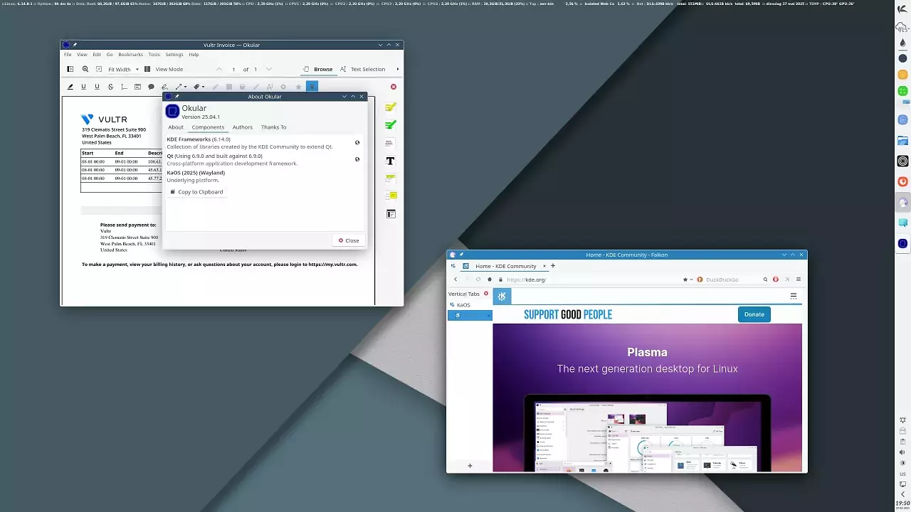 [28/05/2025] Auf dem neuesten Stand: KaOS 2025.05 wird mit Linux 6.14.8 und KDE Plasma 6.3.5 ausgeliefert