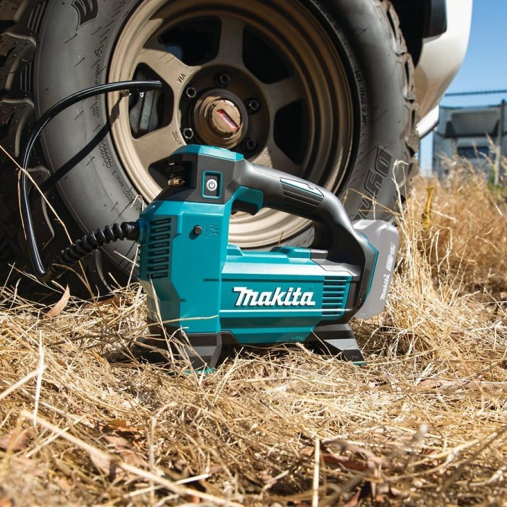 Bei Amazon 20€ günstiger als anderswo: Makita 18V Akku-Kompressor zum Aufpumpen von Auto- und Fahrradreifen