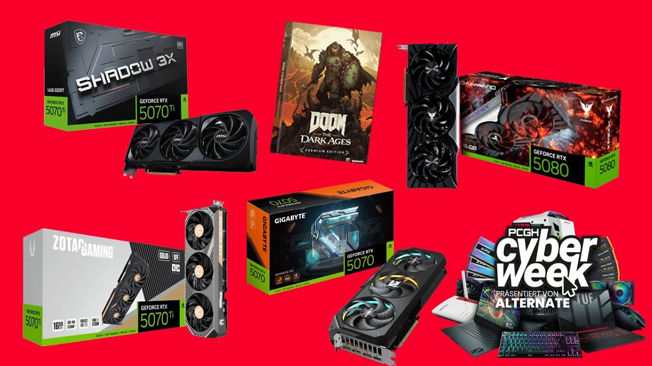 Preisrutsch bei Geforce-Grafikkarten: RTX 5070 (Ti) & 5080 günstig wie nie - PCGH Cyber Week 2025