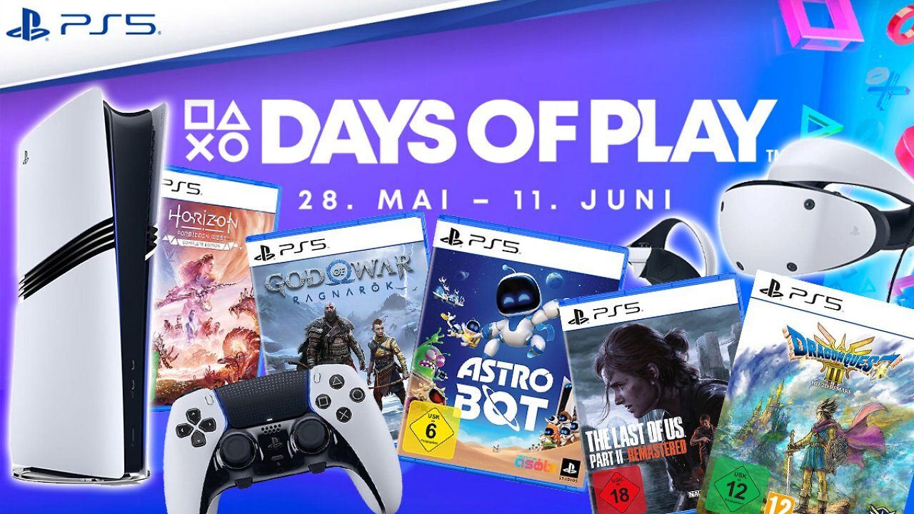 [28/05/2025] Sony zündet Days of Play 2025: Bis zu 67 % Rabatt auf PS5 Pro, Games, DualSense Edge & Zubehör – radikal reduziert!