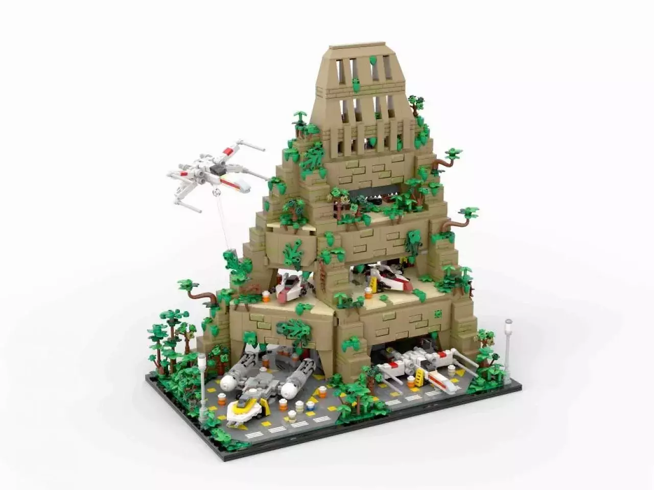Von Lego gibt es ein ähnliches Set. Das von Bluebrixx erinnert an die Rebellenbasus im alten Tempel.