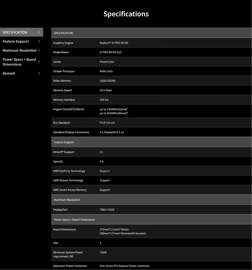 [30/05/2025] Spezifikationen