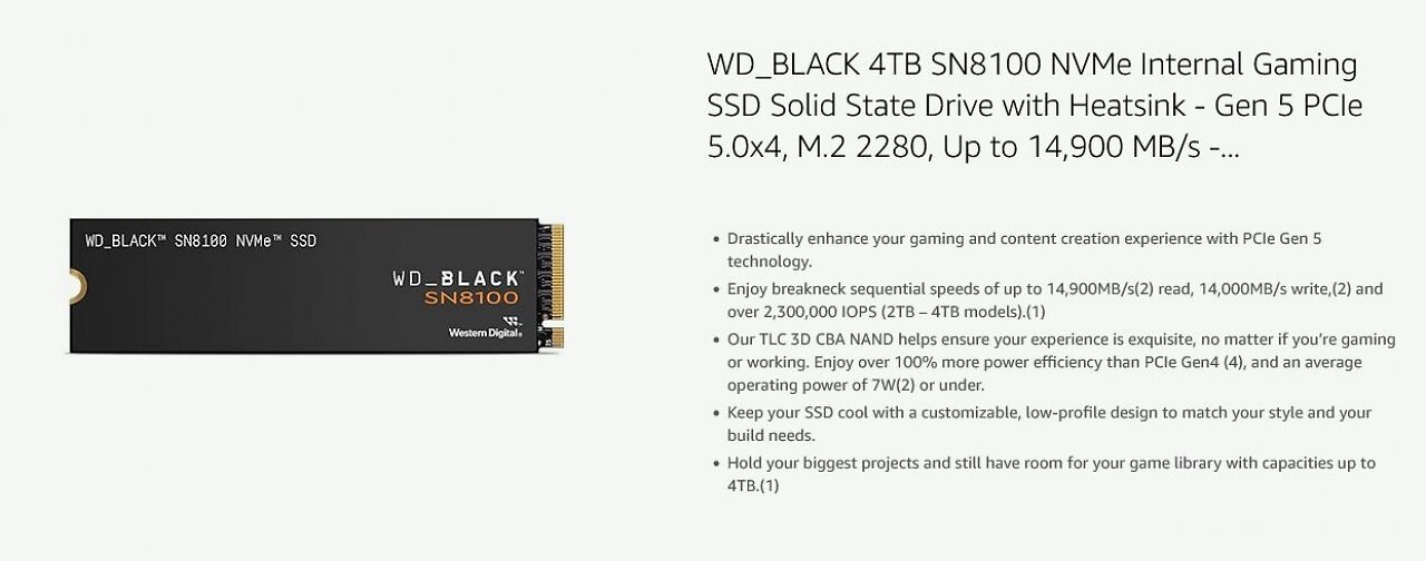 [04/05/2025] Western Digital: Überraschend kommt doch ein neues Flaggschiff - die WD Black SN7100