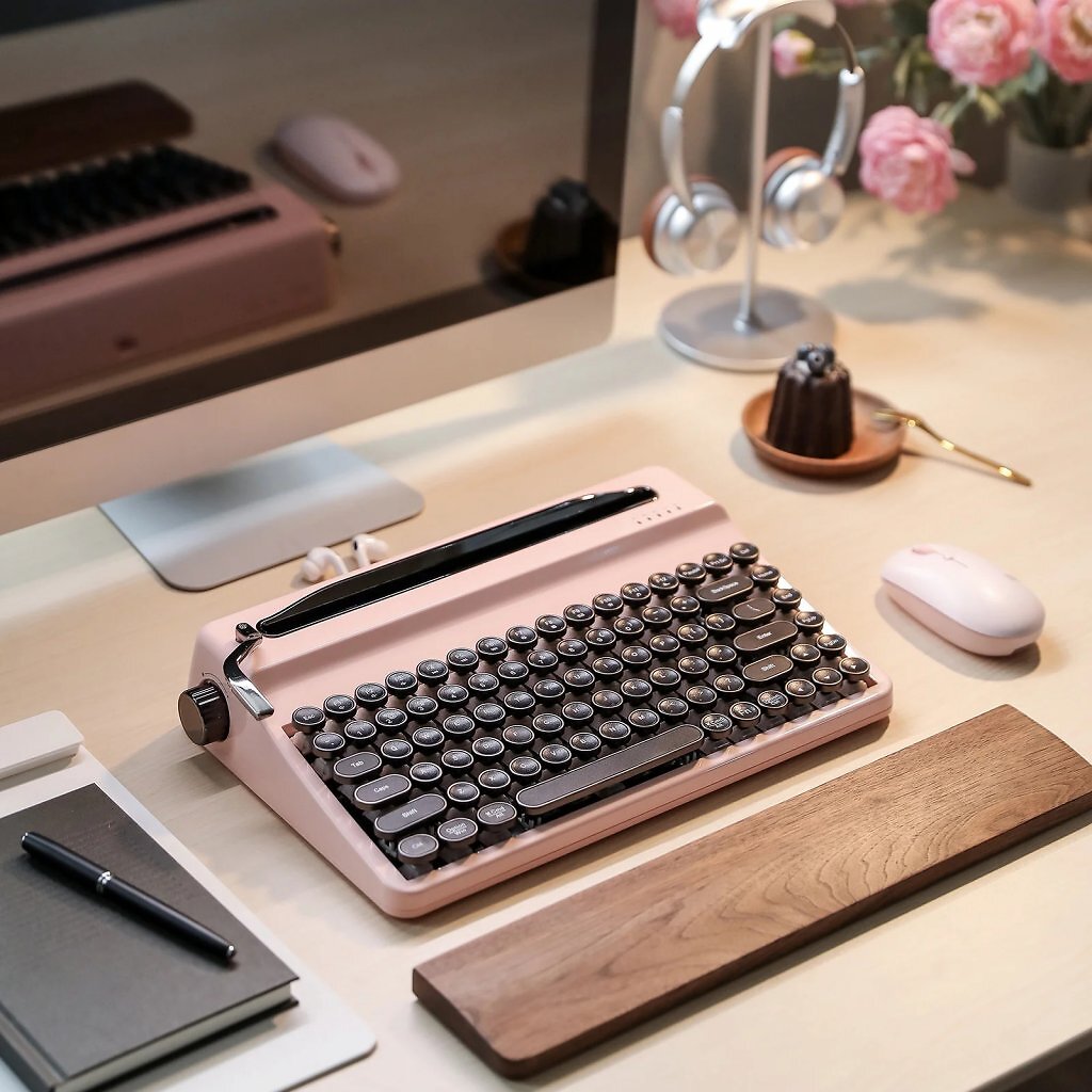 [11/05/2025] Neue Retro-Tastatur: Yunzii QL75 ahmt eine Schreibmaschine nach (1)
