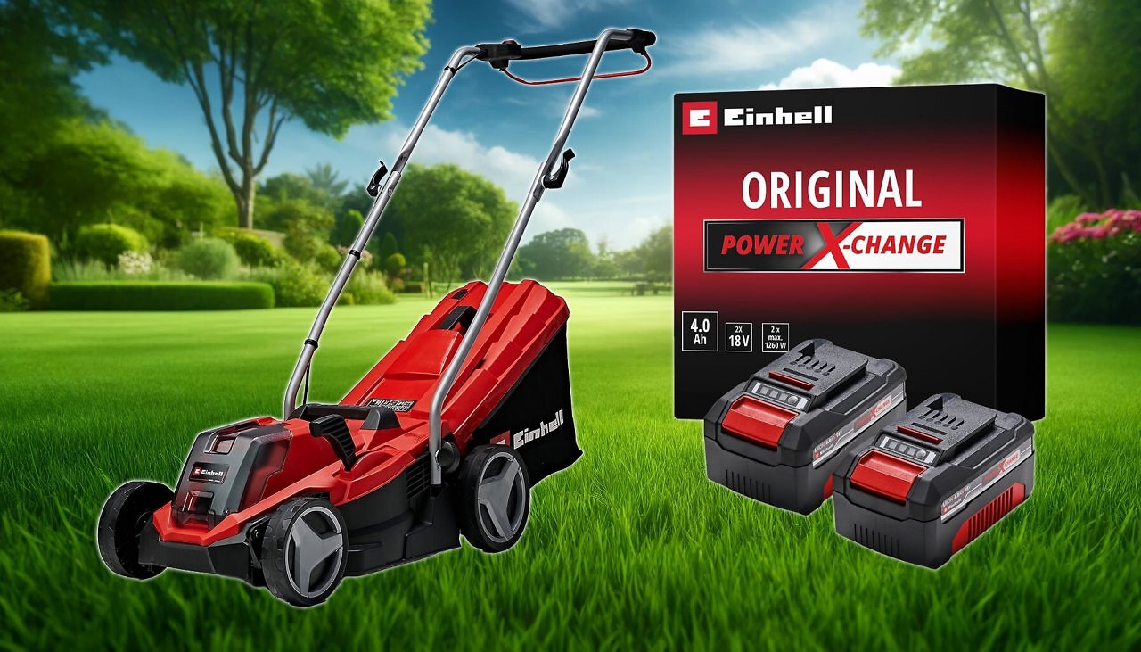 [02/05/2025] Der Favorit unter Gartenfreunden: Bis zu 43 % Rabatt auf Einhell Rasenmäher und 18V Akku-Doppelpack