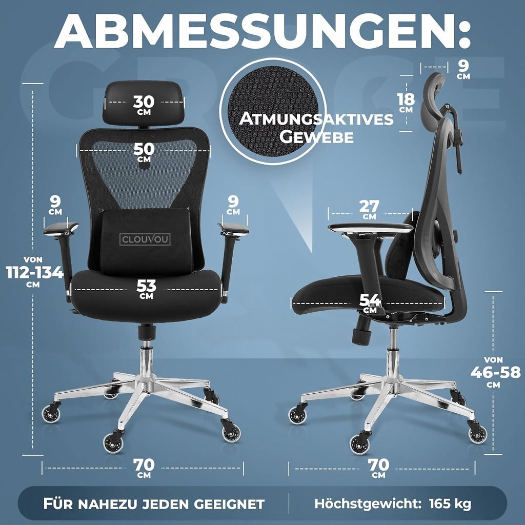 Der CleverSeat von Clouvou ist als Testsieger eine günstige Alternative zum Gaming-Stuhl.