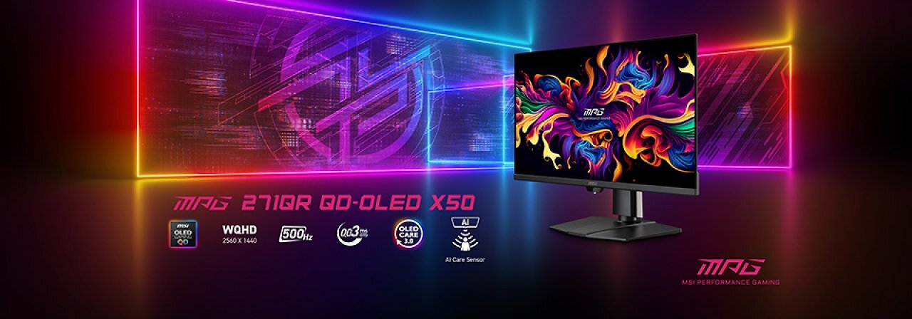 [19/05/2025] OLED mit 500 Hz: MSI präsentiert Gaming-Monitor MPG 271QR QD-OLED X50 mit KI-Features (1)