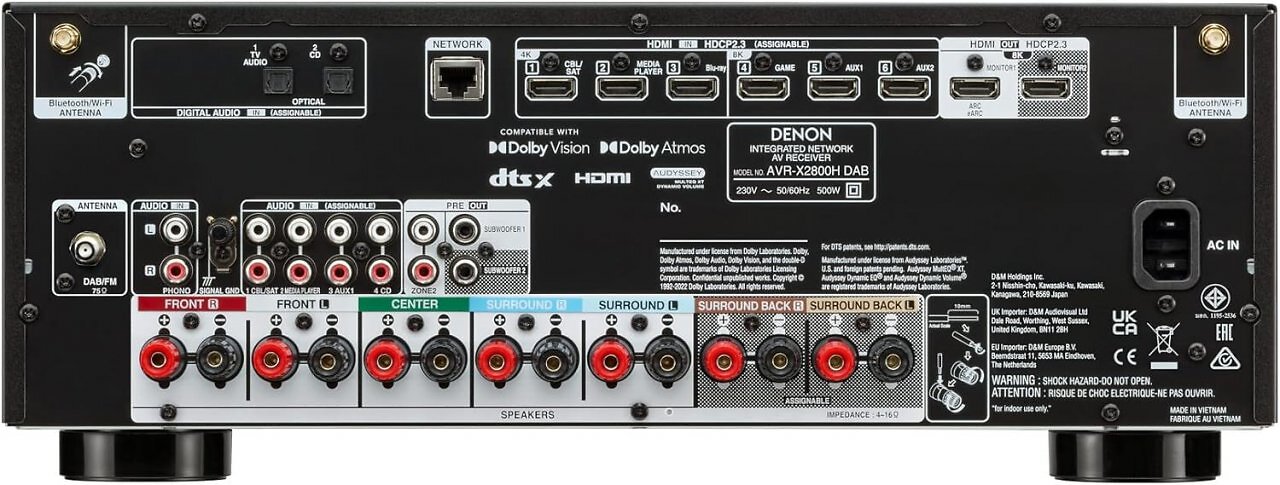 Der Denon AVR-X2800HDAB ist ein 7.2-Kanal AV-Receiver und nun doppelt reduziert.