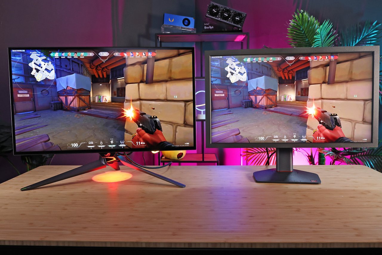 [23/06/2025] Links OLED, rechts TN: Die bessere Kontrast- und Farbwiedergabe bleibt der modernen OLED-Technik vorbehalten.