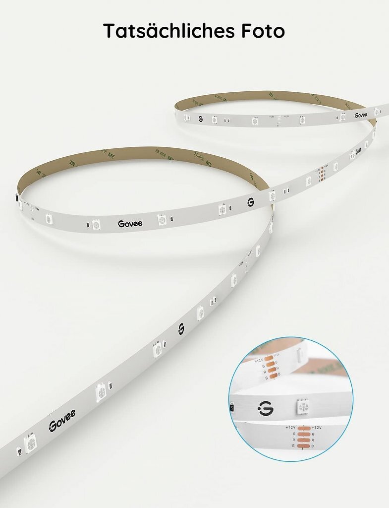 Der Govee-LED-Strip, den Amazon nie billiger verkaufte, bietet Alexa und Google Assitant.