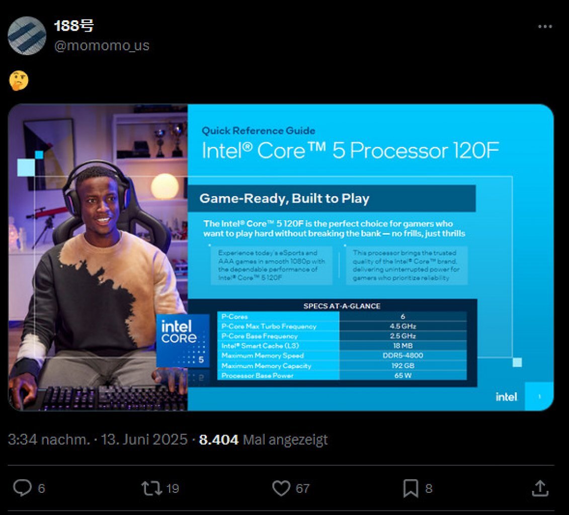 [15/06/2025] Intel: Neue Bartlett Lake-S CPU ohne Effizienz-Kerne aufgetaucht (2)