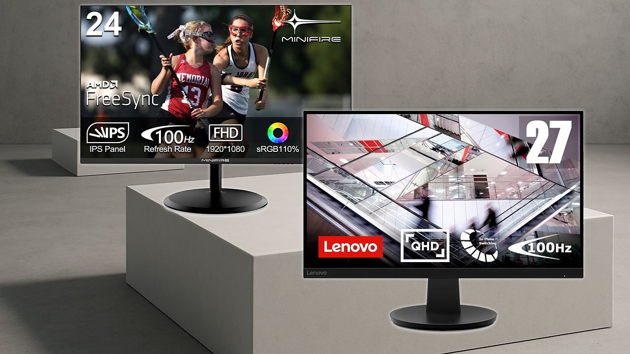 [06/06/2025] Ab 80 Euro: 100-Hz-Monitore, u.a. Lenovo N27q zum Bestpreis