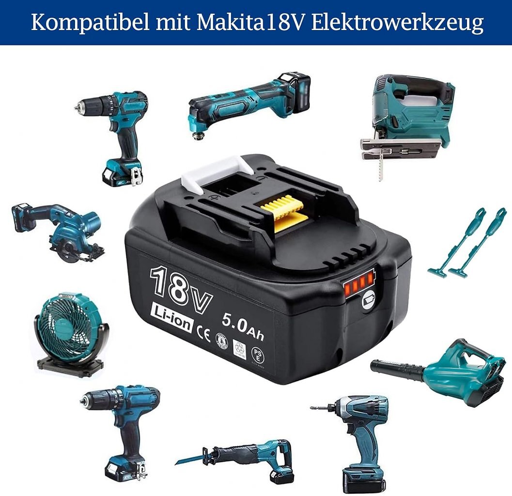 Befristetes Amazon-Angebot: 18V-Akku 5,0 Ah für Makita rutscht unter 30€