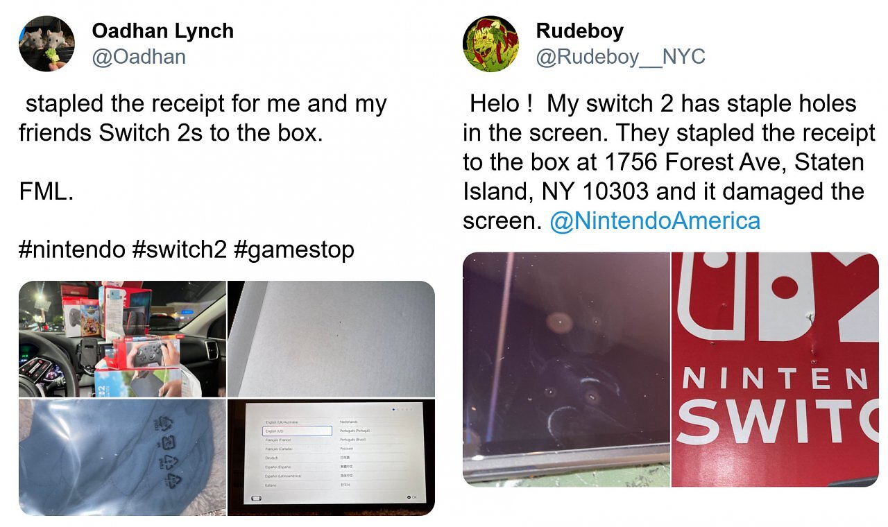 [06/06/2025] Die X-Posts von @Oadhan und @Rudeboy__NYC. Beide haben ihre Switch 2 bei Gamestop gekauft.