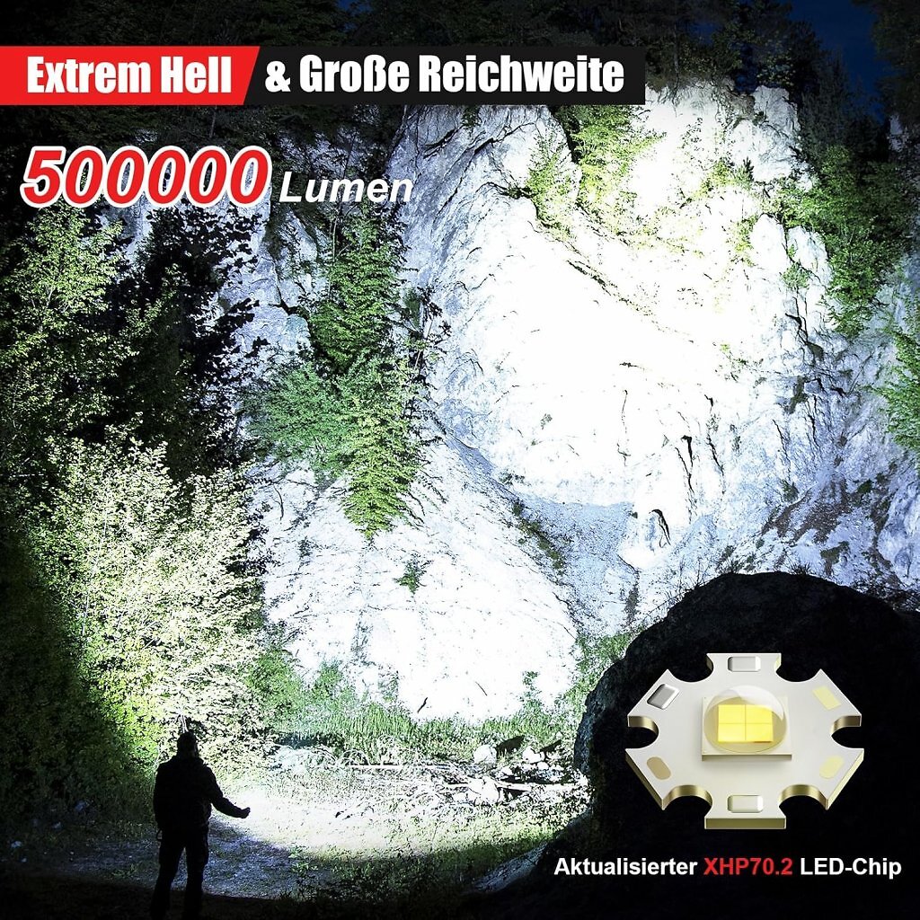 Neben Vicorinox-Taschenmessern und Multitools ist bei Amazon auch die Shadowhawk-Taschenlampe im Angebot. Sie ist angeblich 500.000 Lumen hell. Doch dabei handelt es sich um eine Fake-Angabe.