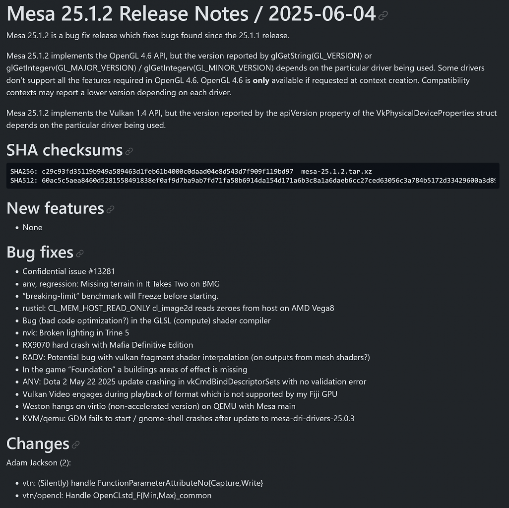 [06/06/2025] Release Notes