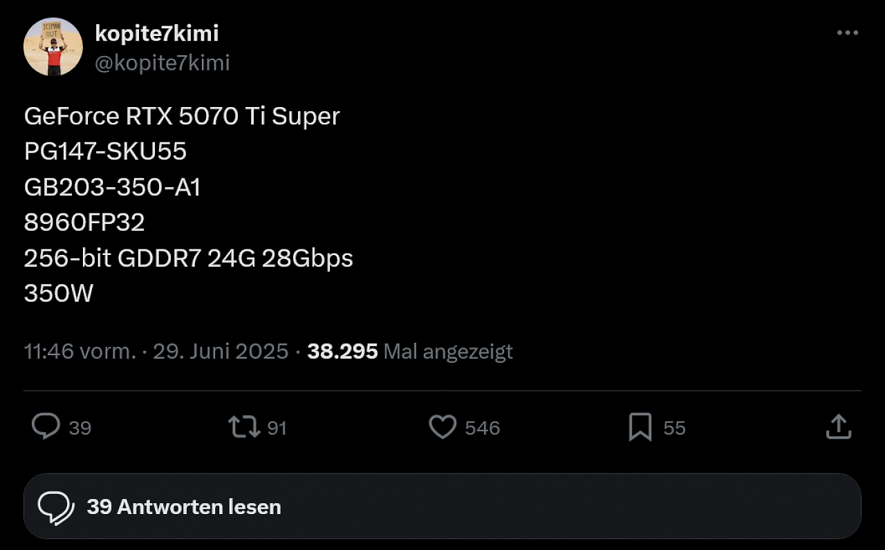 [29/06/2025] 5070 Ti Super