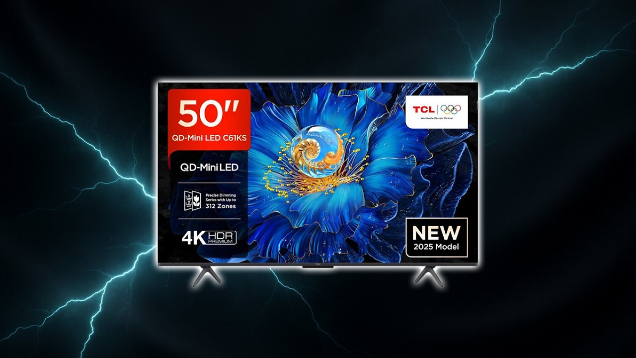 [13/06/2025] TCL 50C61KS 50 Zoll, QD-Mini LED TV, 4K UHD, Smart Google Fernseher mit, Dolby Atmos und Game Master [Energieklasse E] Amazon Angebot