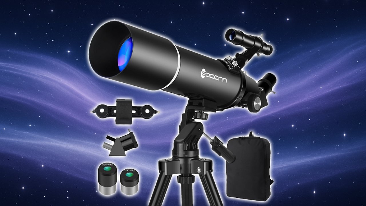 [17/06/2025] Teleskop, Astronomie Teleskop für Erwachsene, 80mm Aperture 600mm Tragbares Reiseteleskop für Anfänger & Kinder mit Stativ Telefon Adapter Rucksack Amazon Angebot