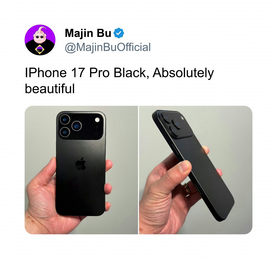 [29/06/2025] Zwei ebenso veröffentlichte Fotos des iPhone 17 Pro Max zeigen, wie klobig das Gerät im Vergleich wirkt.