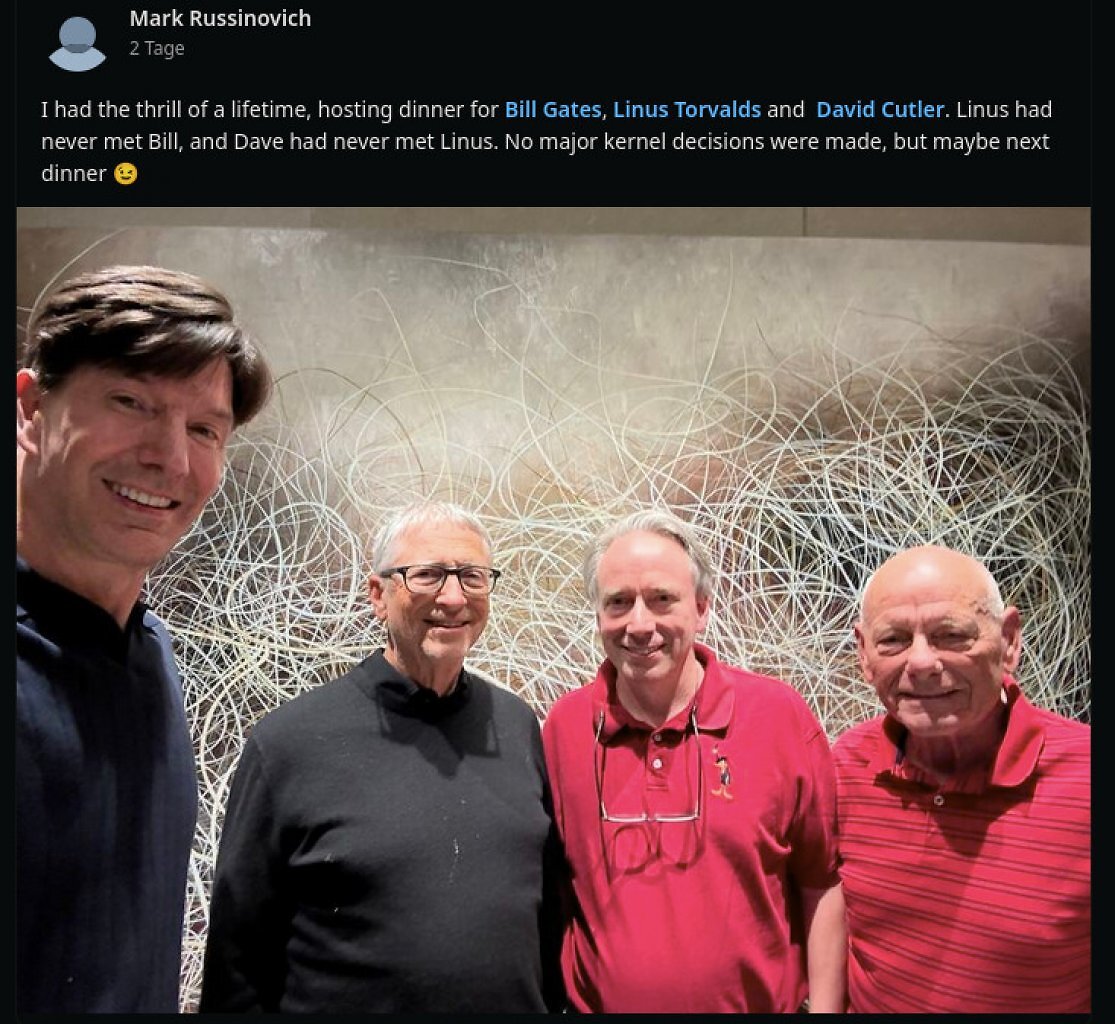 [23/06/2025] Tech-Titanen treffen sich: Linus Torvalds und Bill Gates erstmals bei Abendessen vereint (2)