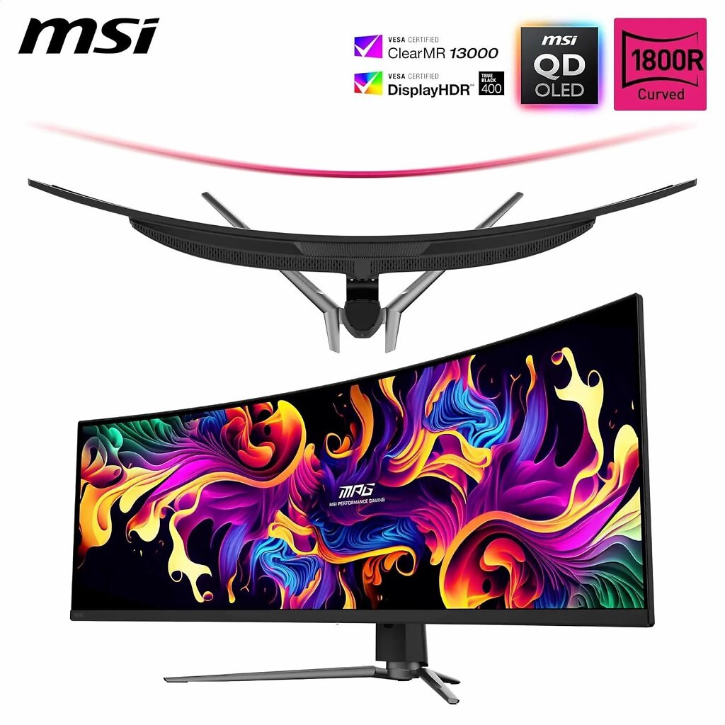 Der MSI OLED Super-Ultrawide Curved Gaming-Monitor lässt kaum Wünsche offen.