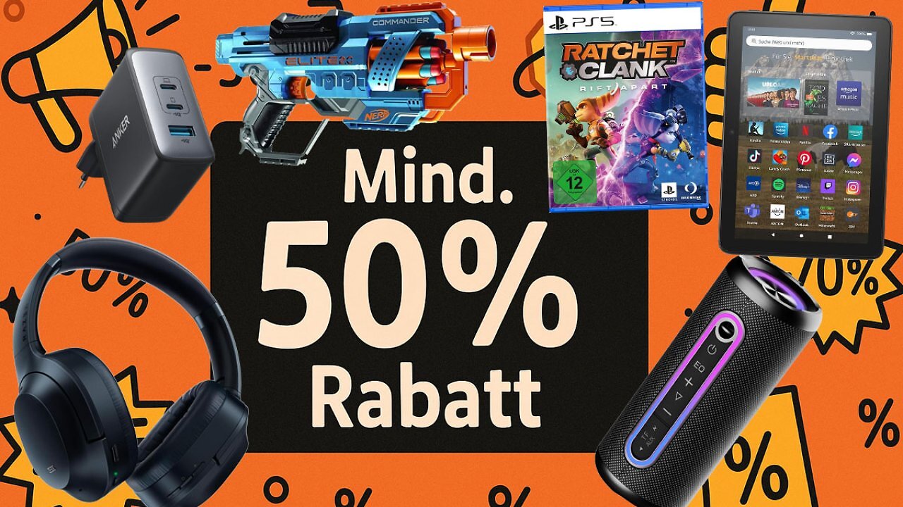 Die besten Amazon-Angebote: 50 Top-Deals mit mind. 50% Rabatt
