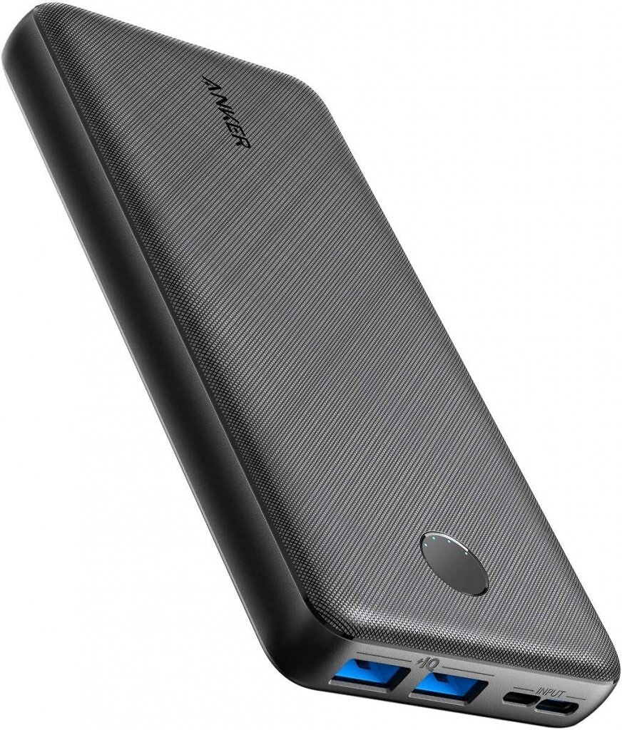 Eine Anker-Powerbank vor weißem Grund