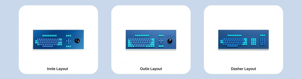 [20/07/2025] Die MDR Dasher kann mit drei verschiedenen Layouts bestückt werden - unter anderem auch ohne den Trackball. Möglich wird das durch verschiedene Aluminium-Oberseiten, die durch Magnete in Position gehalten werden.