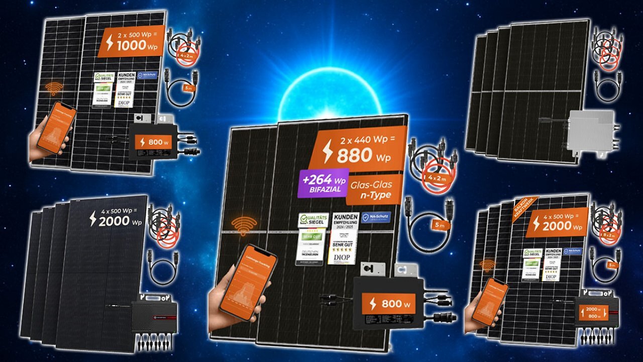 [03/07/2025] Gratisversand via Amazon: Balkonkraftwerke von 800 bis 2.000 Watt kurz günstiger abstauben (1)
