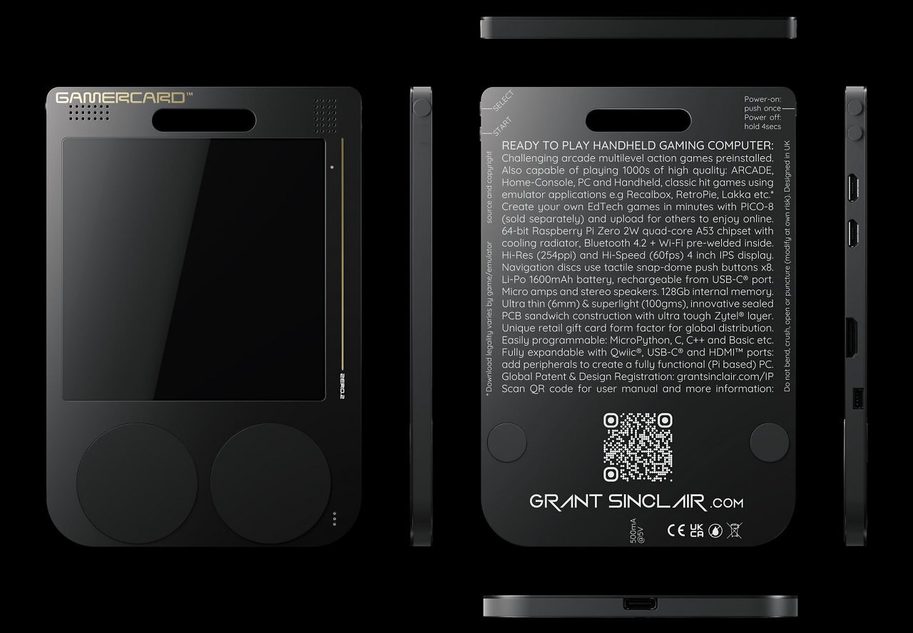 [05/07/2025] Verschiedene Ansichten der Grant Sinclair Gamercard.