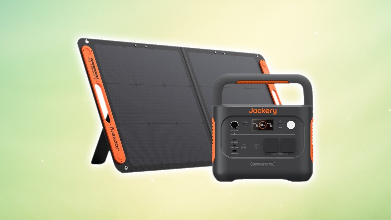 [14/07/2025] Jackery Solargenerator 1000 v2 mit 100W Solarpanel, 1070Wh LiFePO4 Tragbare Powerstation, 1500W AC/100W USB-C Ausgang, 1 Std. Schnellladung für Outdoor, Off-Grid, RV, Notfall Amazon Angebot