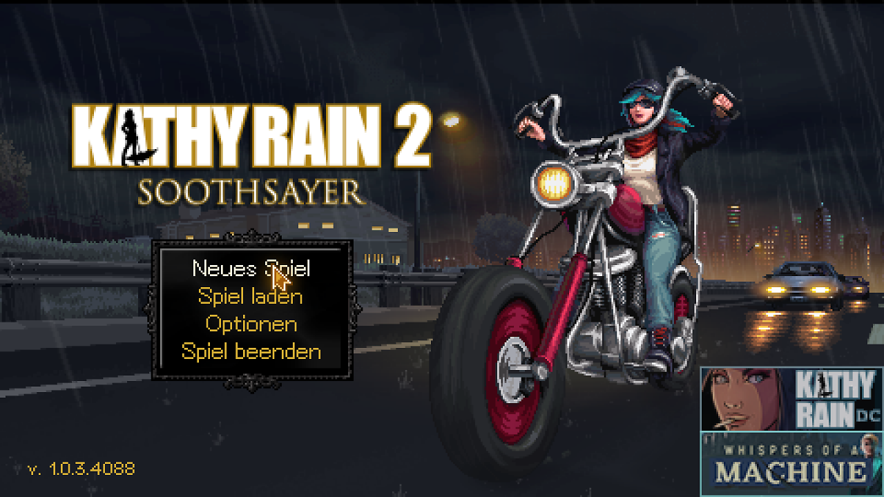 Kathy Rain 2 Titelbildschirm