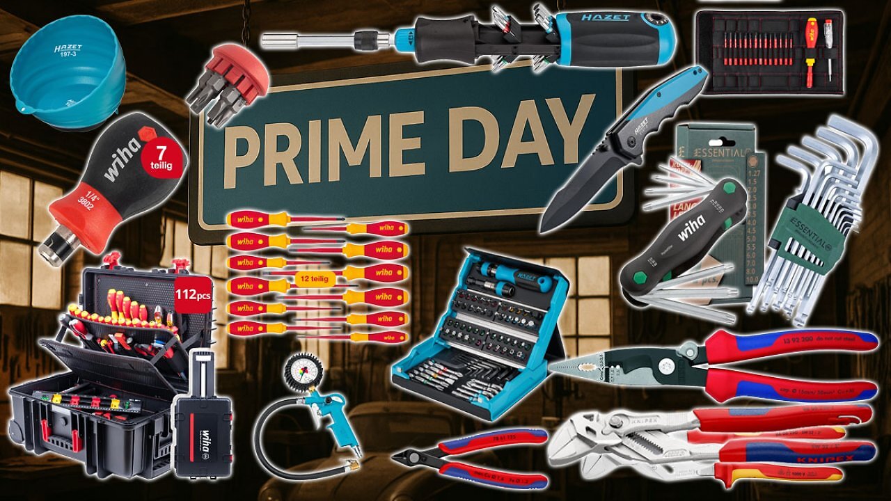 [08/07/2025] Zum Prime Day ab 10 €: Amazon verpulvert Knipex, Wiha und Hazet - Zangen, Bits, Schraubendreher und mehr [Update] (1)