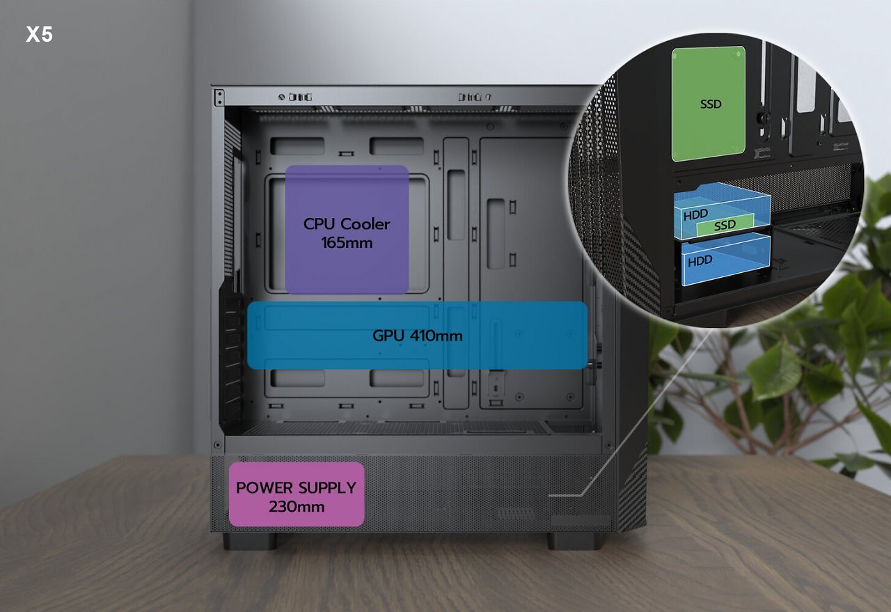 [02/07/2025] Montech X5 & X5M: Neue PC-Gehäuse für viel Airflow und Platz (4)