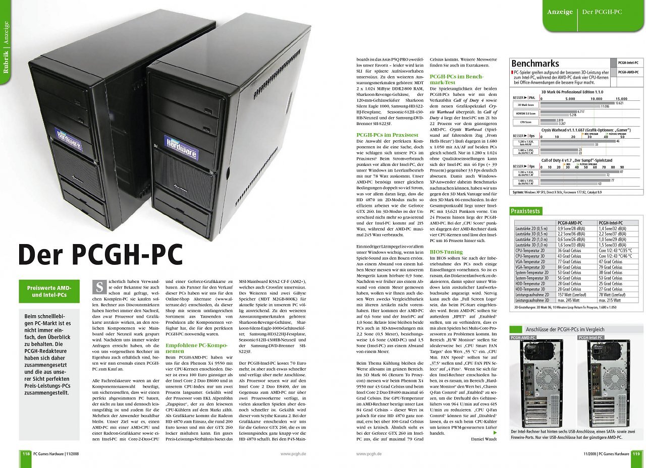 [31/07/2025] In der PCGH-Ausgabe 11/2008 haben wir das erste Mal PCGH-PCs vorgestellt.