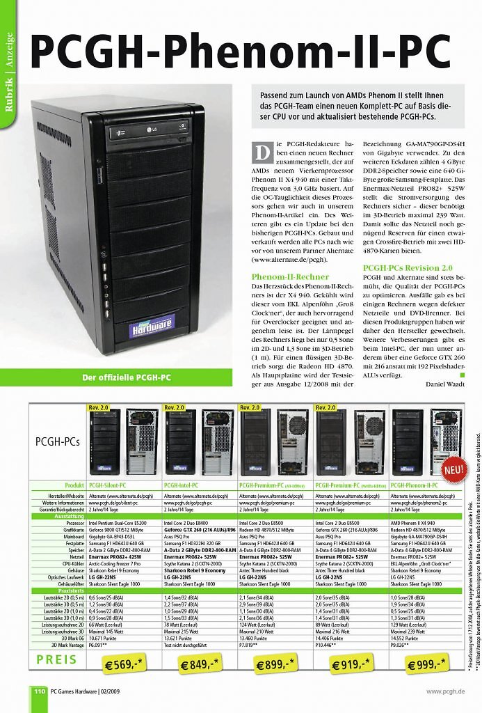 [31/07/2025] In der Ausgabe 02/2009 war das PCGH-PC-Lineup dann schon etwas größer.&nbsp;